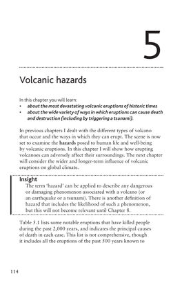 Volcanic Hazards