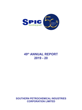 49Th ANNUAL REPORT 2019 - 20