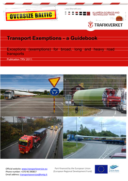 Oversize Transport Guidebook Sweden