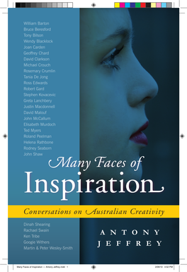 Manyfaces of Inspiration Conversations on Australian Creativity