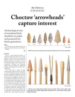 2011.07 Choctaw Arrowheads Capture Interest