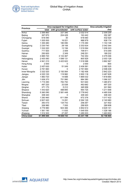 Global Map of Irrigation Areas CHINA