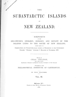 Subantarctic Islands New Zealand