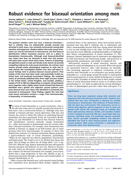 Robust Evidence for Bisexual Orientation Among Men