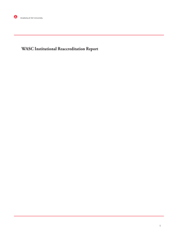WASC Institutional Reaccreditation Report