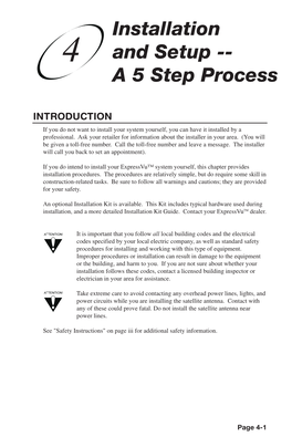 Installation and Setup -- a 5 Step Process