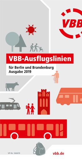 VBB-Ausflugslinien Für Berlin Und Brandenburg Ausgabe 2019