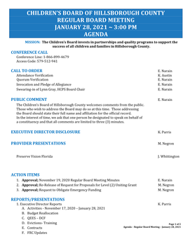 01-28-2021 Agenda Packet