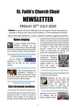 Music Newsletter