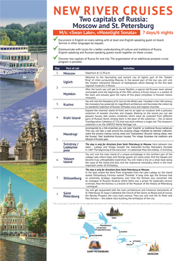 NEW RIVER CRUISES Two Capitals of Russia: Moscow and St