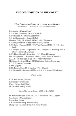 The Composition of the Court