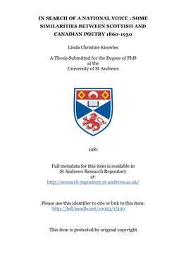 Linda Christine Knowles Phd Thesis