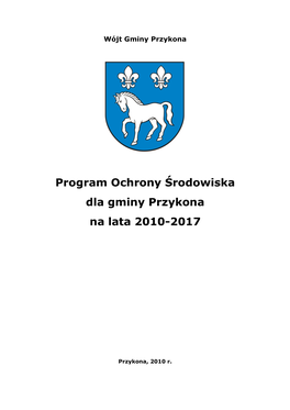 Program Ochrony Środowiska Dla Gminy Przykona Na Lata 2010-2017