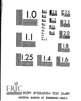 MICROCOPY 10SOLUT10,4 TEST Chart NATIOHAL BUREAU of STANOARDS-1963A DOCUMENT RESUME