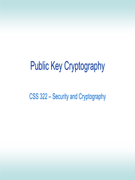 Public Key Cryptography