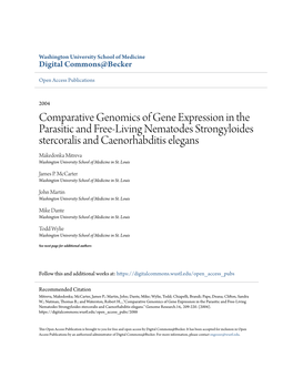 Comparative Genomics of Gene Expression in the Parasitic And