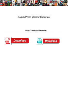 Danish Prime Minister Statement