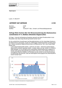 Antwort Auf Anfrage a 332