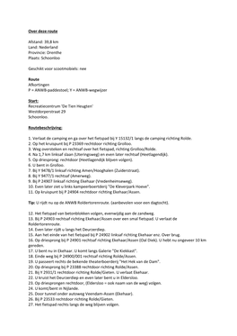Over Deze Route Afstand: 39,8 Km Land: Nederland Provincie: Drenthe Plaats: Schoonloo Geschikt Voor Scootmobiels: Nee Route Afko