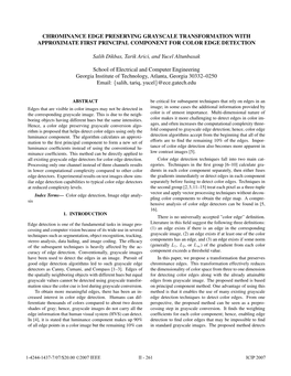 Chrominance Edge Preserving Grayscale Transformation with Approximate First Principal Component for Color Edge Detection