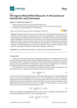 Divergence-Based Risk Measures: a Discussion on Sensitivities and Extensions