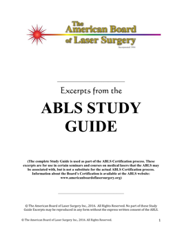 Abls Study Guide