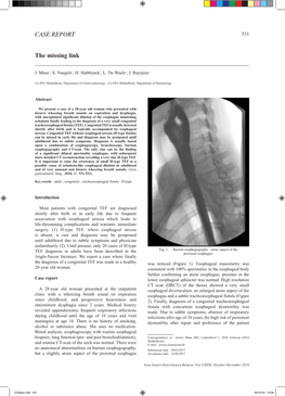 The Missing Link CASE REPORT