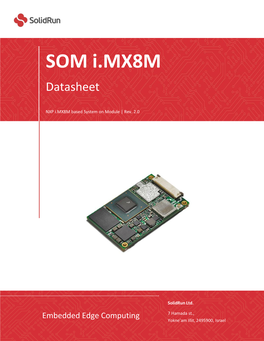 SOM I.MX8M Datasheet