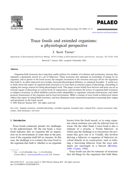 Trace Fossils and Extended Organisms: a Physiological Perspective