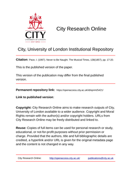 City Research Online