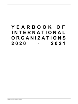 Yearbook of International Organizations 2020