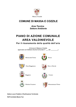 Piano Di Azione Comunale (PAC)