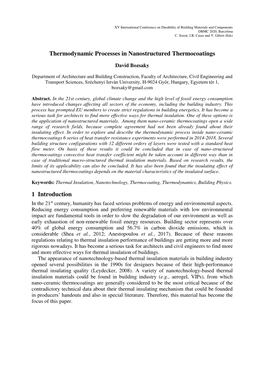 Thermodynamic Processes in Nanostructured Thermocoatings