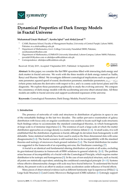 Dynamical Properties of Dark Energy Models in Fractal Universe