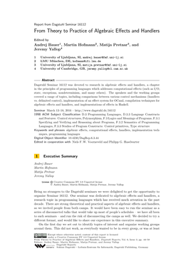 From Theory to Practice of Algebraic Effects and Handlers