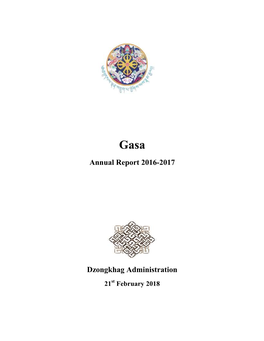 Annual Report 2016-2017 Dzongkhag Administration