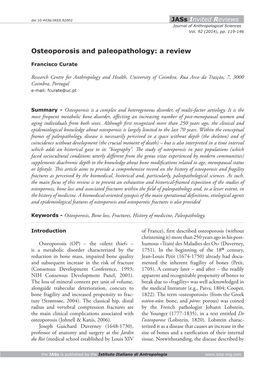 Osteoporosis and Paleopathology: a Review