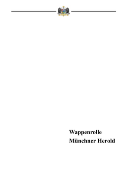 Wappenrolle Münchner Herold Wappenrolle XVIII / 2019