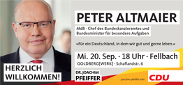 Peter Altmaier Mdb · Chef Des Bundeskanzleramtes Und Bundesminister Für Besondere Aufgaben