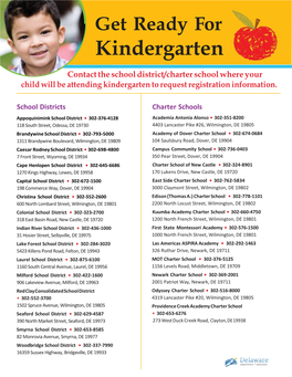 Kindergarten School Contact List