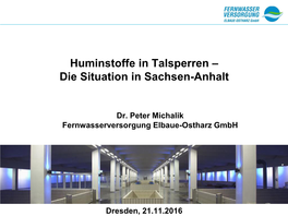 Huminstoffe in Talsperren – Die Situation in Sachsen-Anhalt