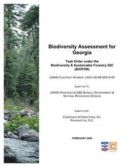 Biodiversity Assessment for Georgia