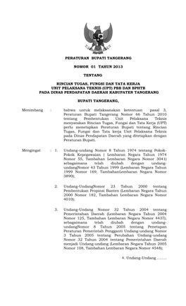 (Upt) Pbb Dan Bphtb Pada Dinas Pendapatan Daerah Kabupaten Tangerang