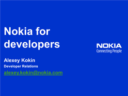 Nokia for Developers