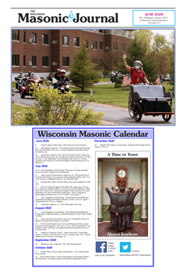 The Wisconsin Masonic Journal, Publication Number 011-551 (ISSN No