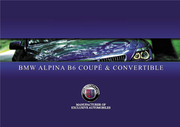 Bmw Alpina B6 Coupé & Convertible