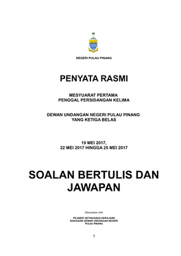 Soalan Bertulis Dan Jawapan