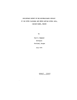 DOGAMI Open-File Report O-76-05, Preliminary Report on The