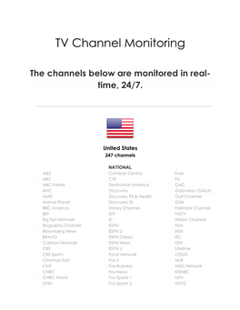 TV Channel Monitoring