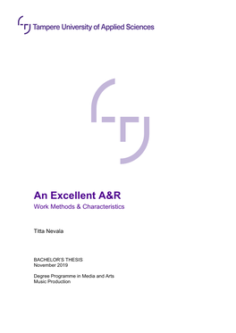 An Excellent A&R